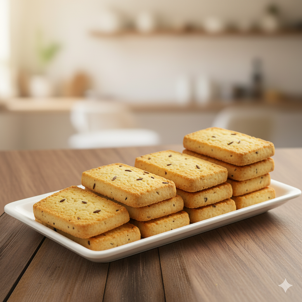 SQUARE JEERA COOKIE-PLAIN 300GM