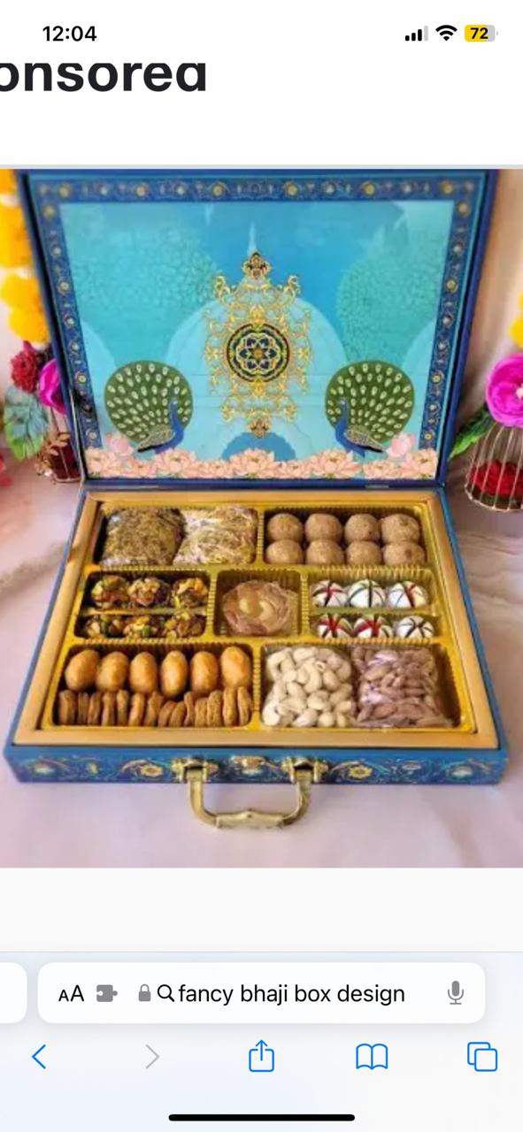 MDF Lock Box - Mix Sweets Jumbo Box Mix Dryfruit Laddoo Desi Ghee Laddoo Chana Dryfruit Laddoo Dryfruits Savoury 1.7 KG