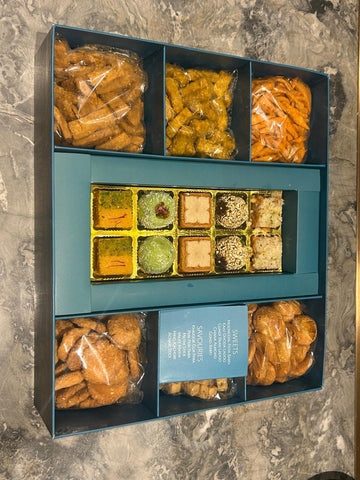 Luxury Handmade Kappa Box with Personalised Message Card - Sweets Dryfruits Savoury 2 KG Jumbo Box